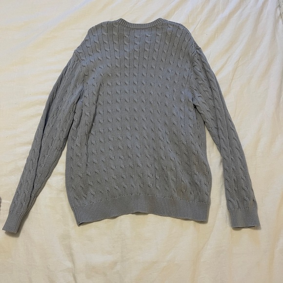 John Galt Light Blue Brianna Cable Knit Sweater - Picture 2 of 4